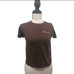Women's Brown Short Sleeve 'Chicago' Crewneck Tee